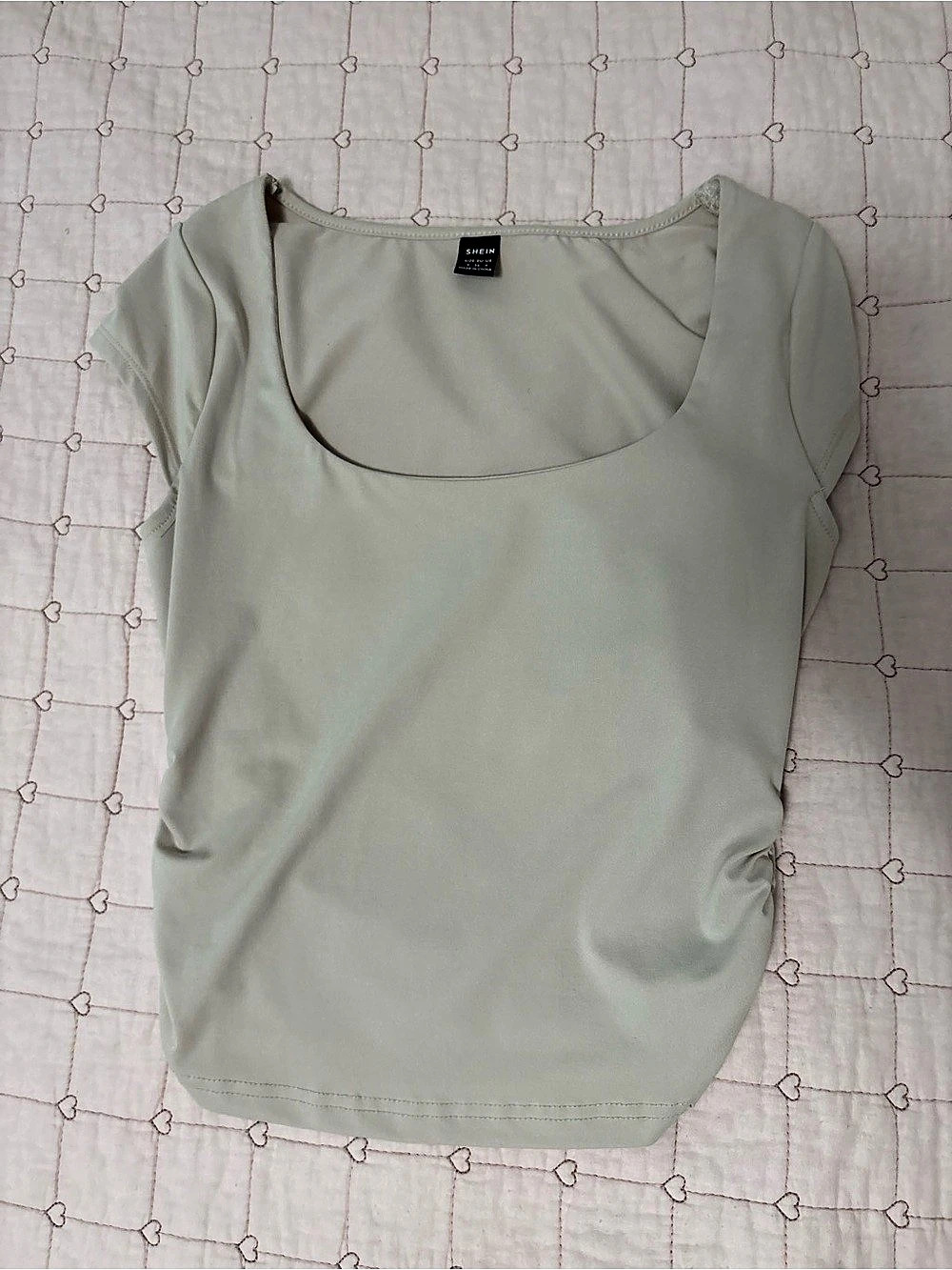 SHEIN Ruched Tank Top in Cream Size Small Like New